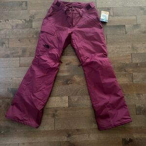 Burgundy women’s ski pants north face brand new